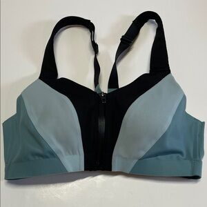 Victoria’s Secret Knockout Sports Bra 32C Teal Front Zip High Impact